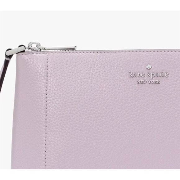 S Kate Spade Leila Crossbody Bag Violet Pebbled Leather Purse KG464 NWT $299 - Picture 4 of 7